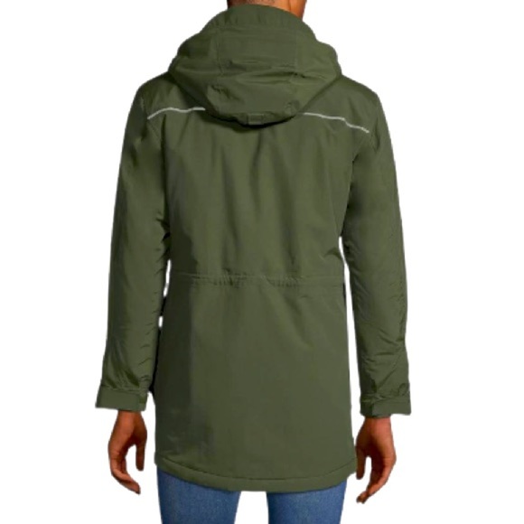 LANDSEND Mens Squall Hooded Parka +3° to +30° Evergreen Forest - Picture 2 of 5